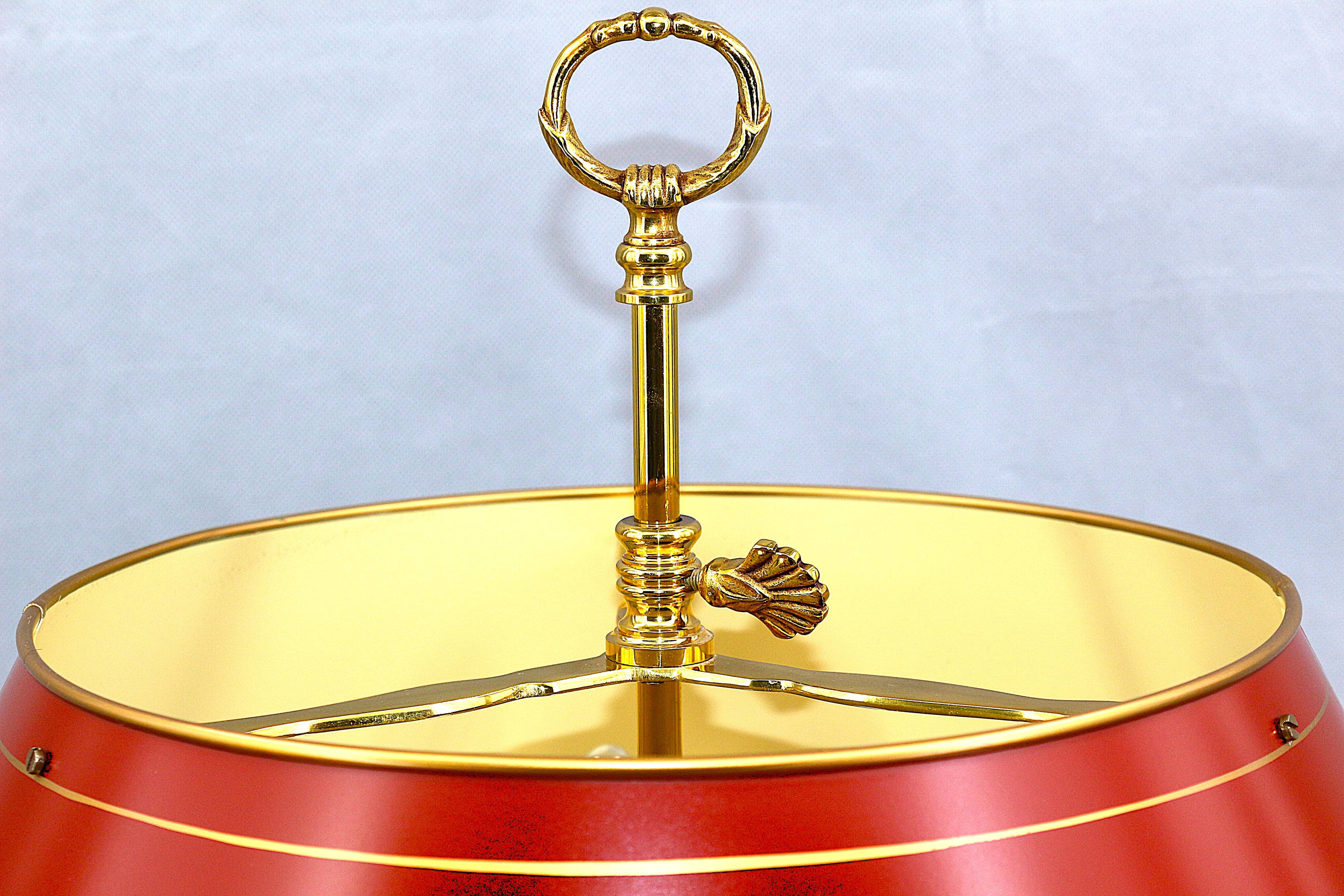 Bronze Bouillotte Lamp in Solid Empire Style Five Lights * Lucien Ga