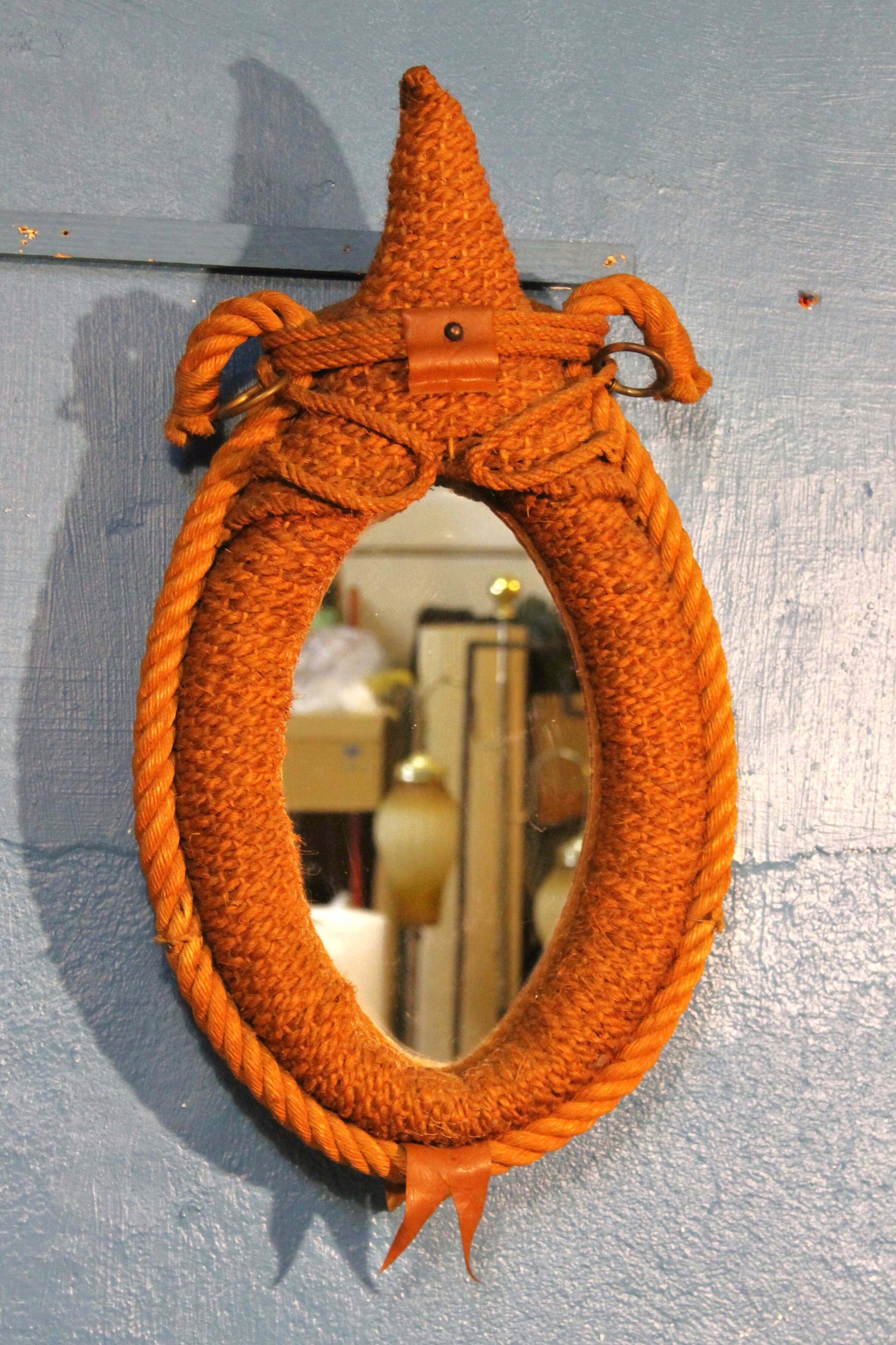1950s rope wall mirror