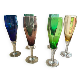 Vintage champagne flutes