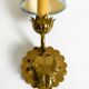 Two beautiful original Mid Century Modern floral wall lamps made of brass w