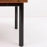Table à manger vintage pliable en noyer, design italien, 1980