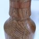 Three vintage patinated solid wood candlesticks
