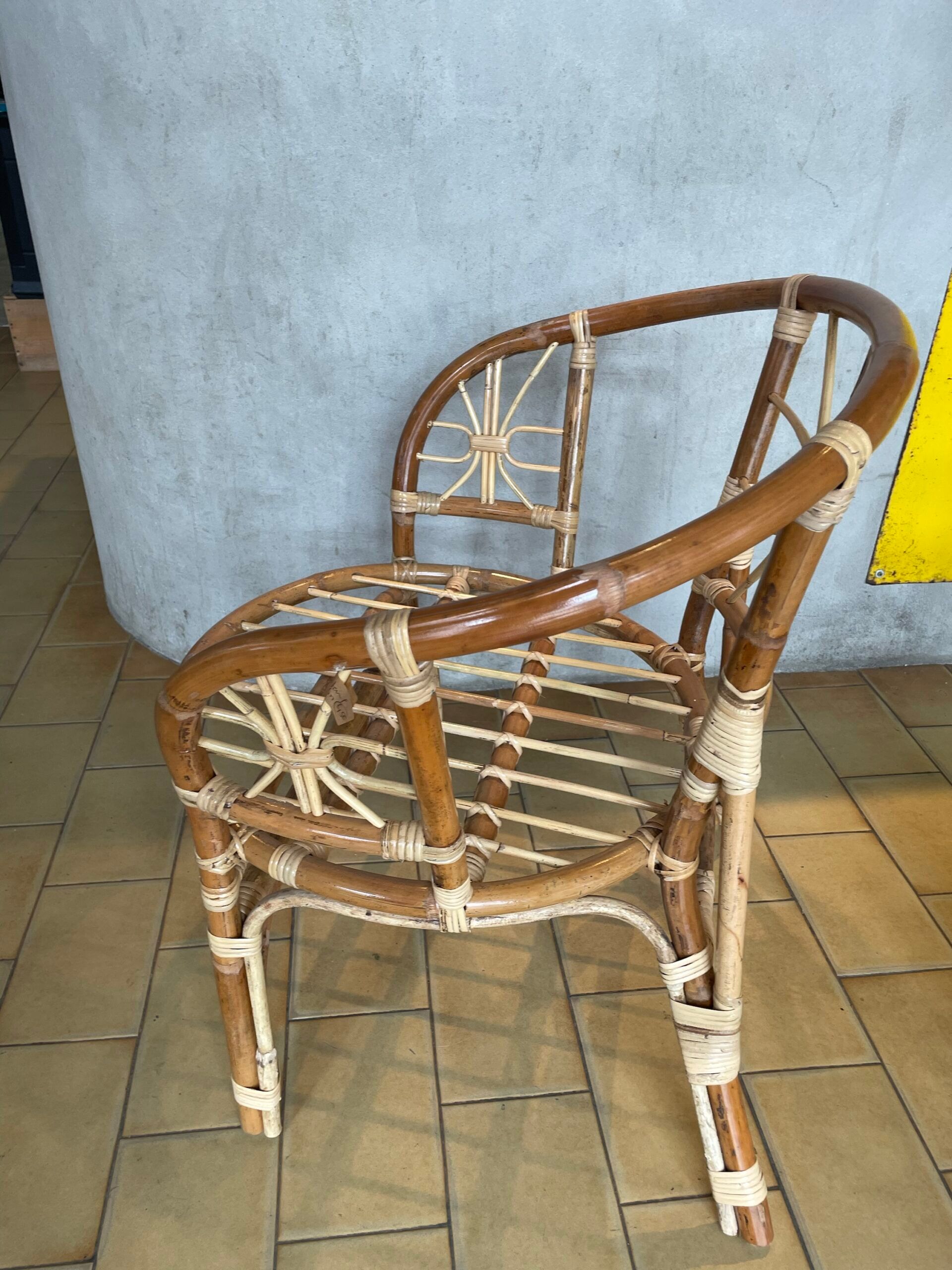 Rattan armchair