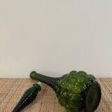 Italian Empoli carafe with bubbled glass