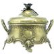 Rococo sugar bowl, silver-plated brass, Poland, early 20th century