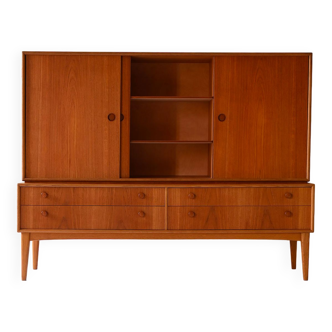 Scandinavian teak highboard