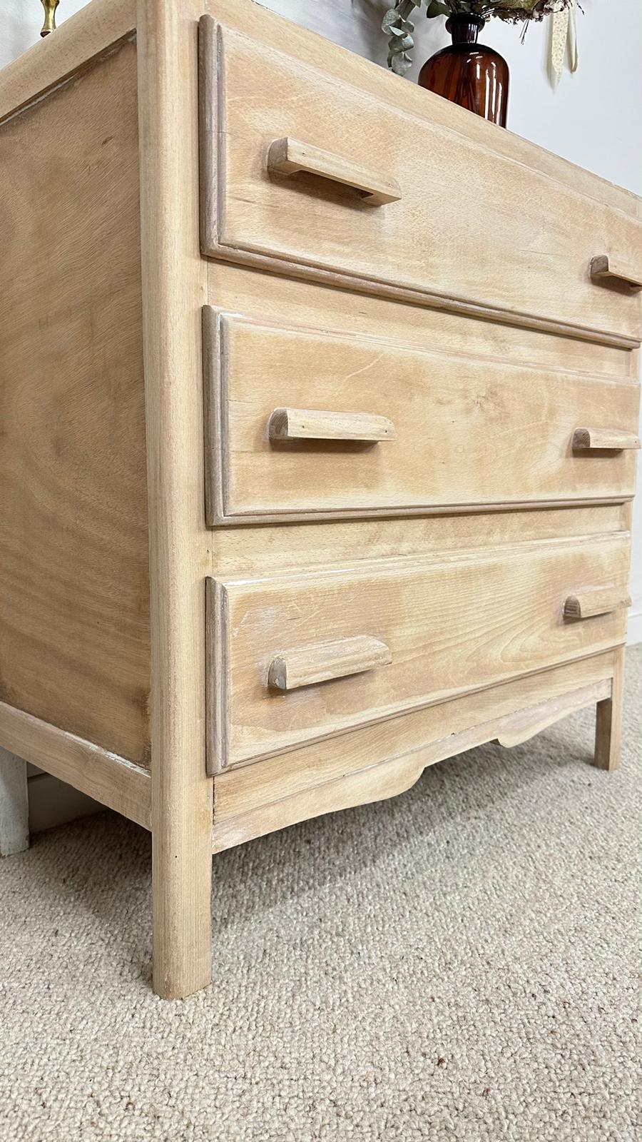 Vintage beech chest of drawers