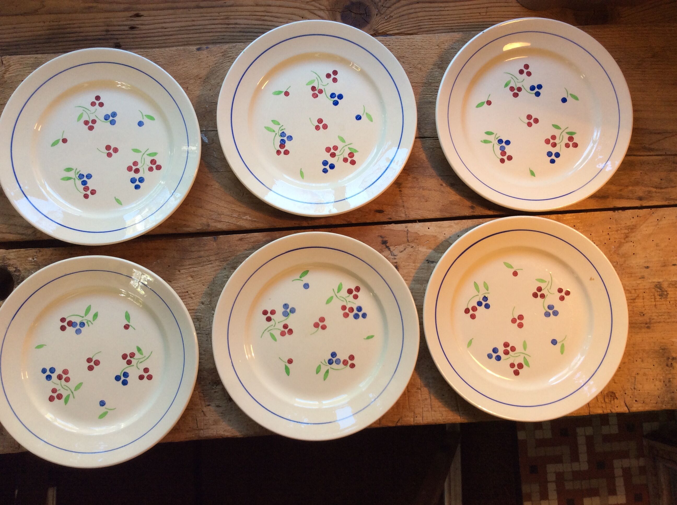 Set of 9 plates and 9 dessert plates Lunéville