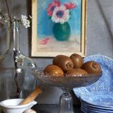 Pastel encadré "Les anémones" vintage