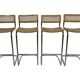 Vintage Cesca Design Bar Stools 80's design in chrome set of four
