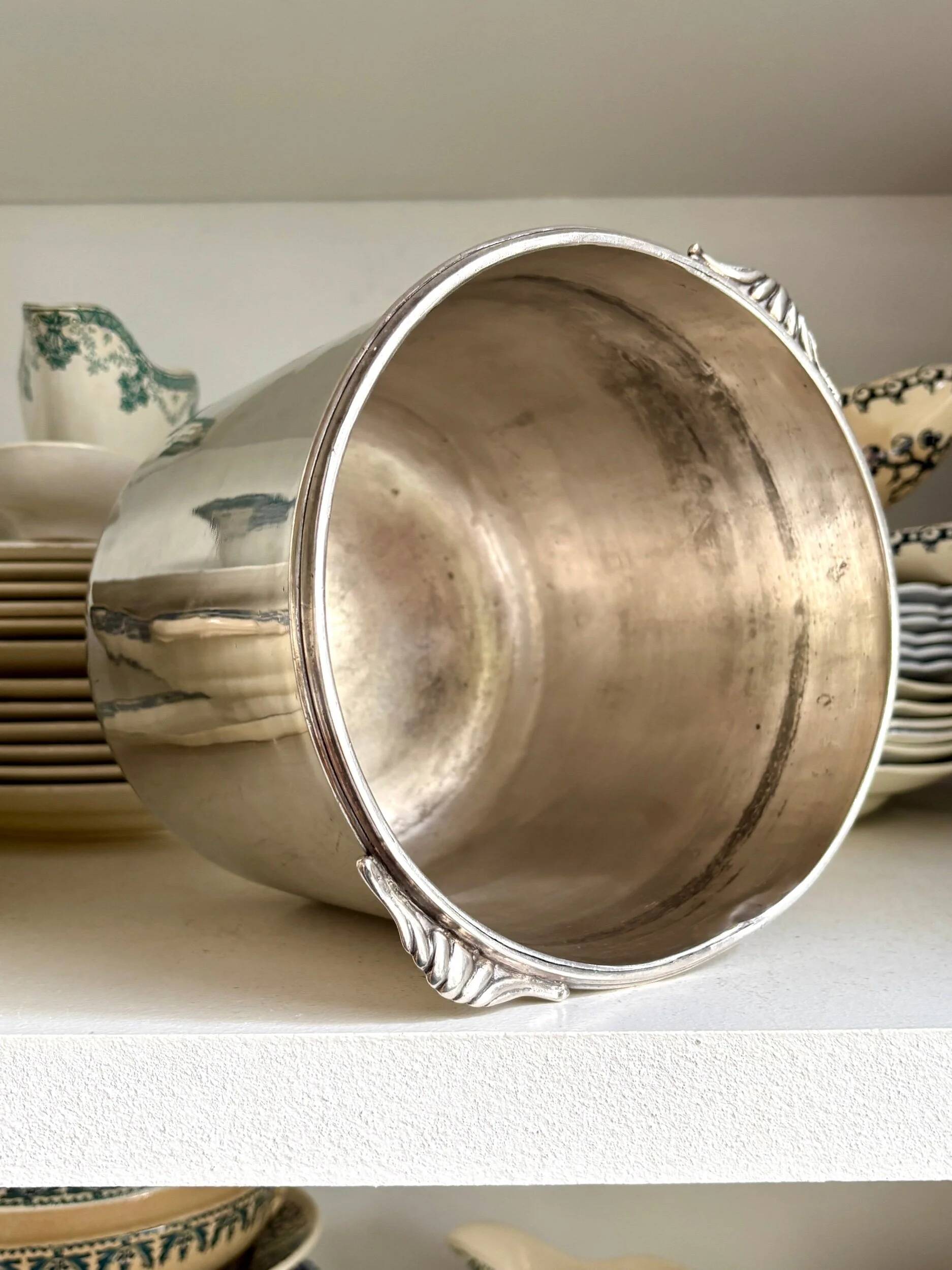 Silver-plated champagne bucket, 18th century