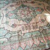 Afghan rug in pastel colors