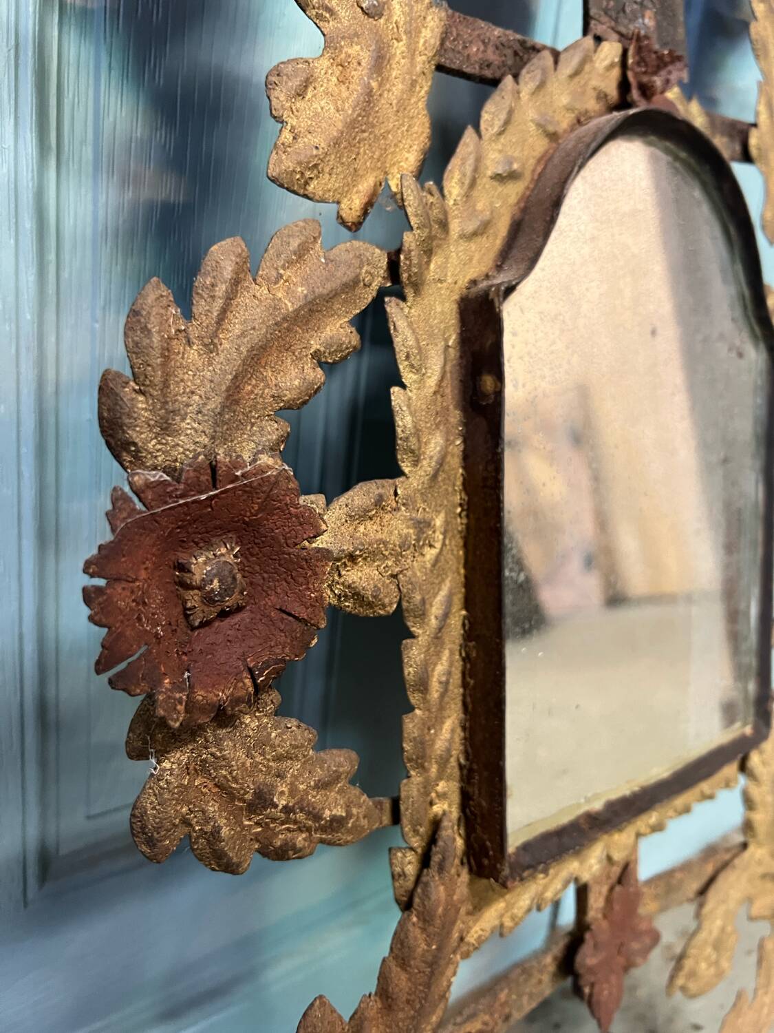 18th century Italian metal mirror