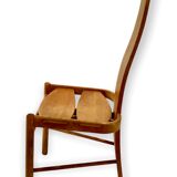 Vintage chairs in curved solid oak, c.1970, set of 4