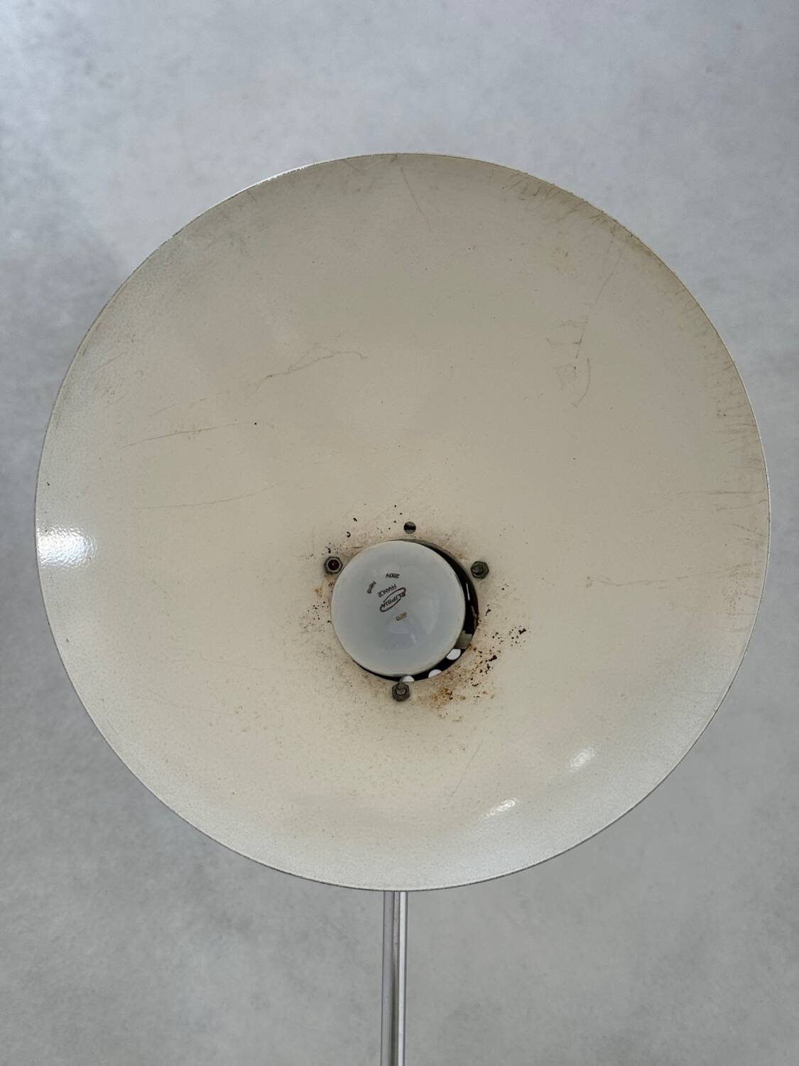 Pendulum lamp, space age design André Lavigne, Aluminor edition, France 1960