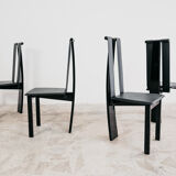Set 4 Sedie Da Pranzo Postmoderne Design Anni ‘80 Modernariato