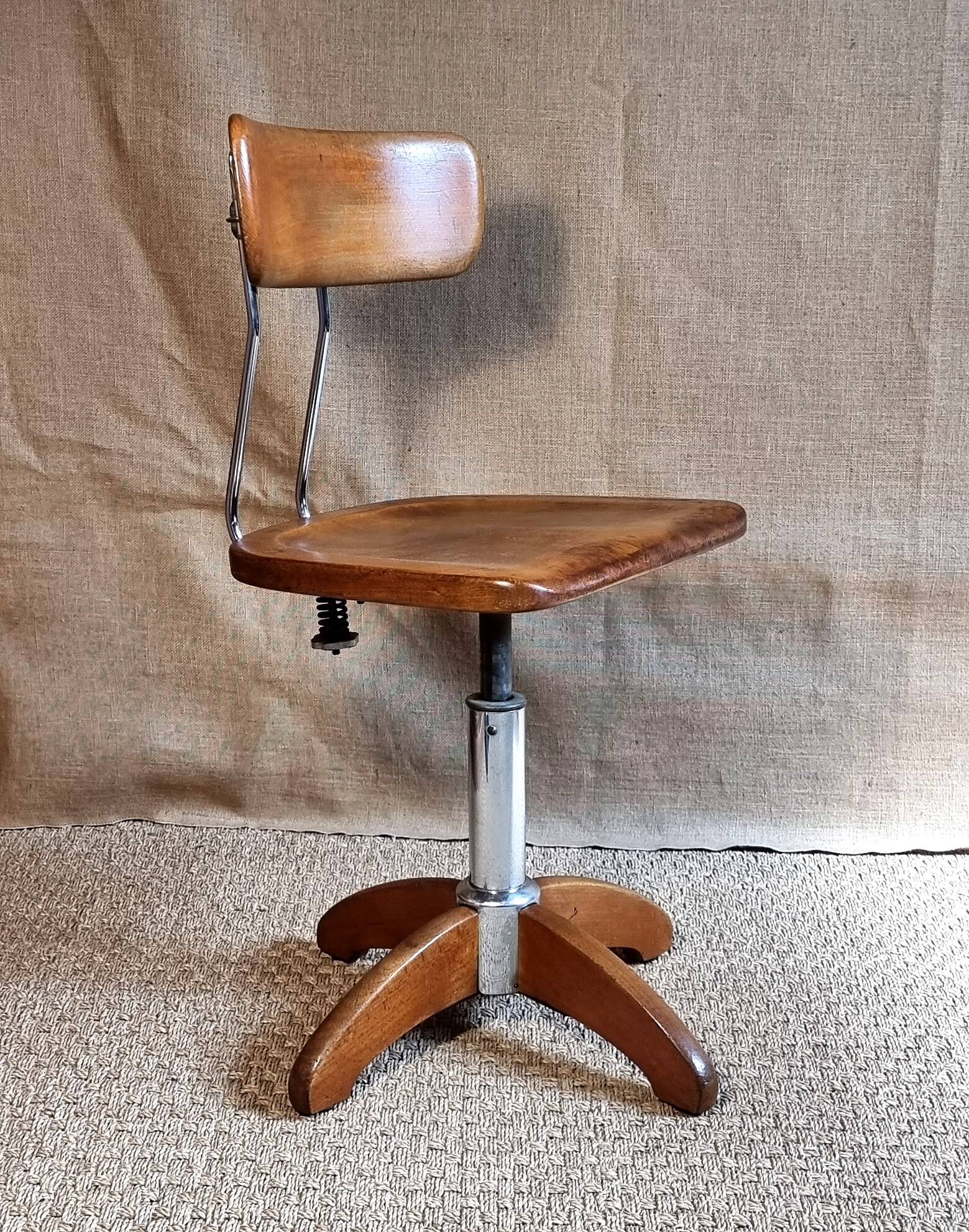 Swiss Stoll rotating office chair from the 60s