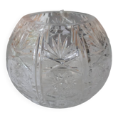 Vase boule verre ciselé