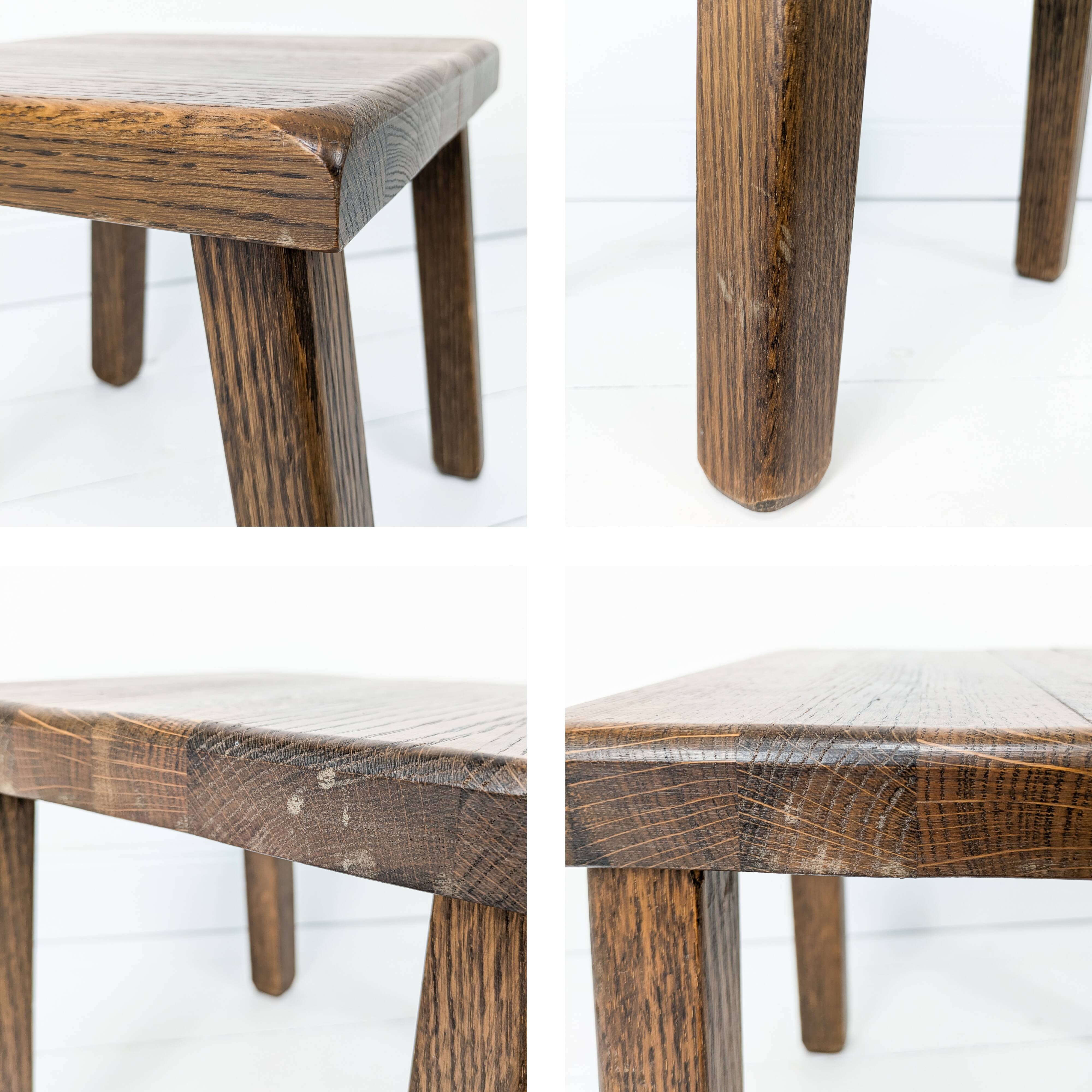 Vintage Table d'appoint Bois massif Chêne Banque de fleurs Table à fleurs Table basse Mid Century ca