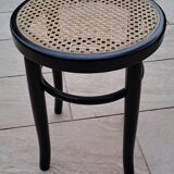 Wooden and cane stool