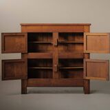 Four-door solid oak sideboard – France, 1960s