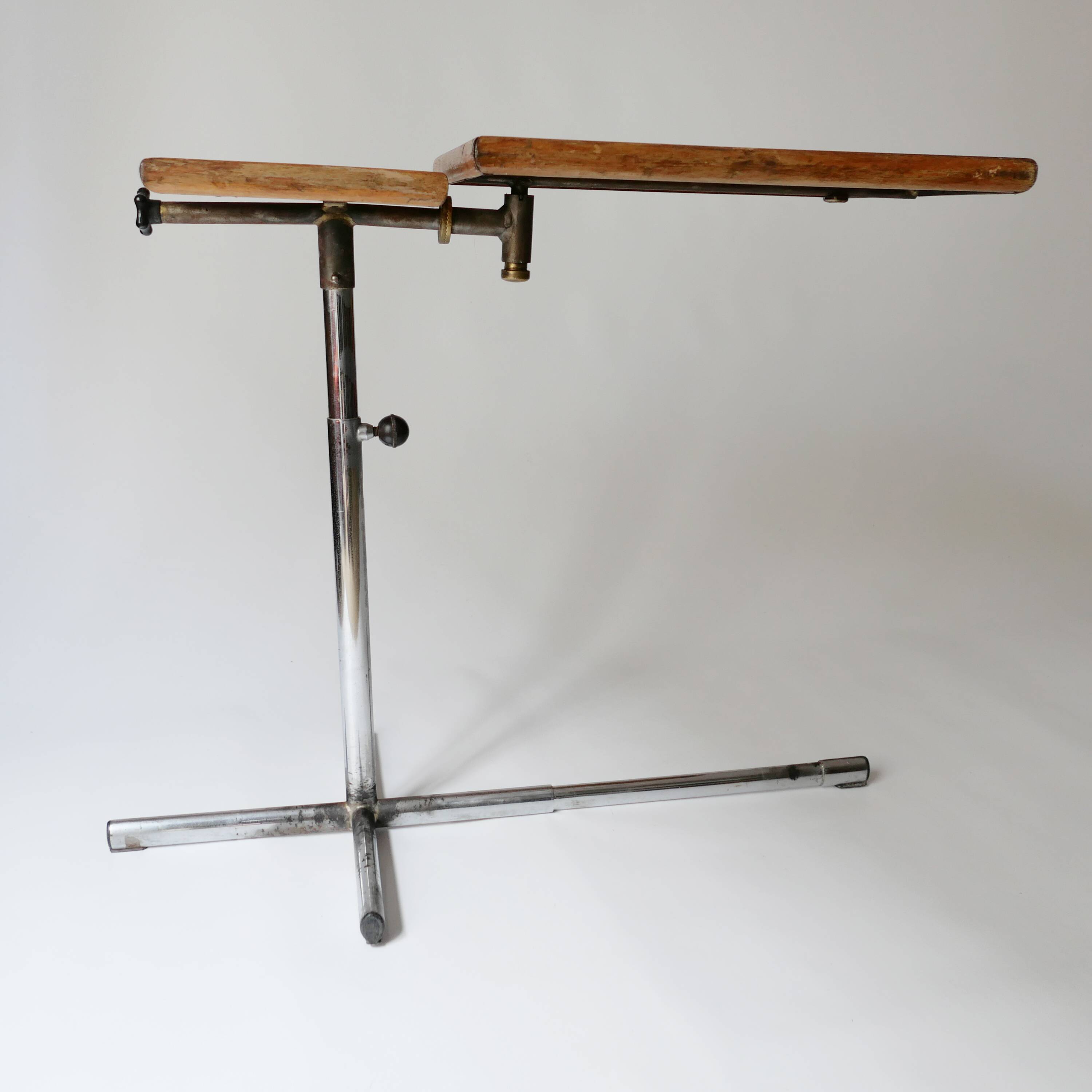 François Caruelle system table in wood and metal 1950-1970