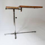 table à system François Caruelle en bois et metal 1950 1970