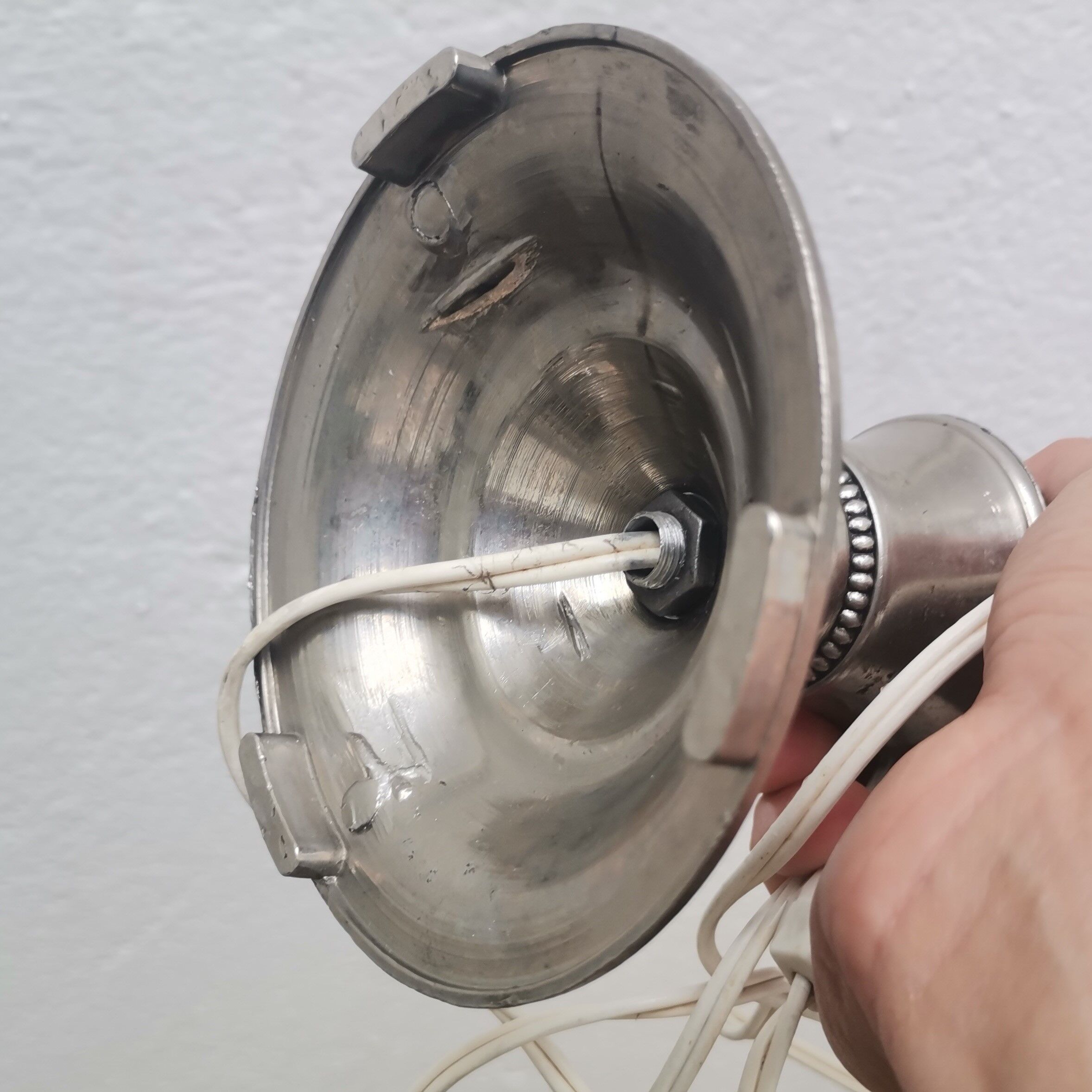 Glass table lamp 1950