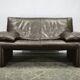 Jori Belgian Full Grain Leather Freestanding Two-Seat Sofa, 1990s