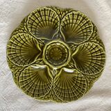 Set of 6 vintage Sarreguemines shell barbotine plates