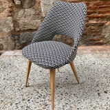 Chaise tonneau retapissée