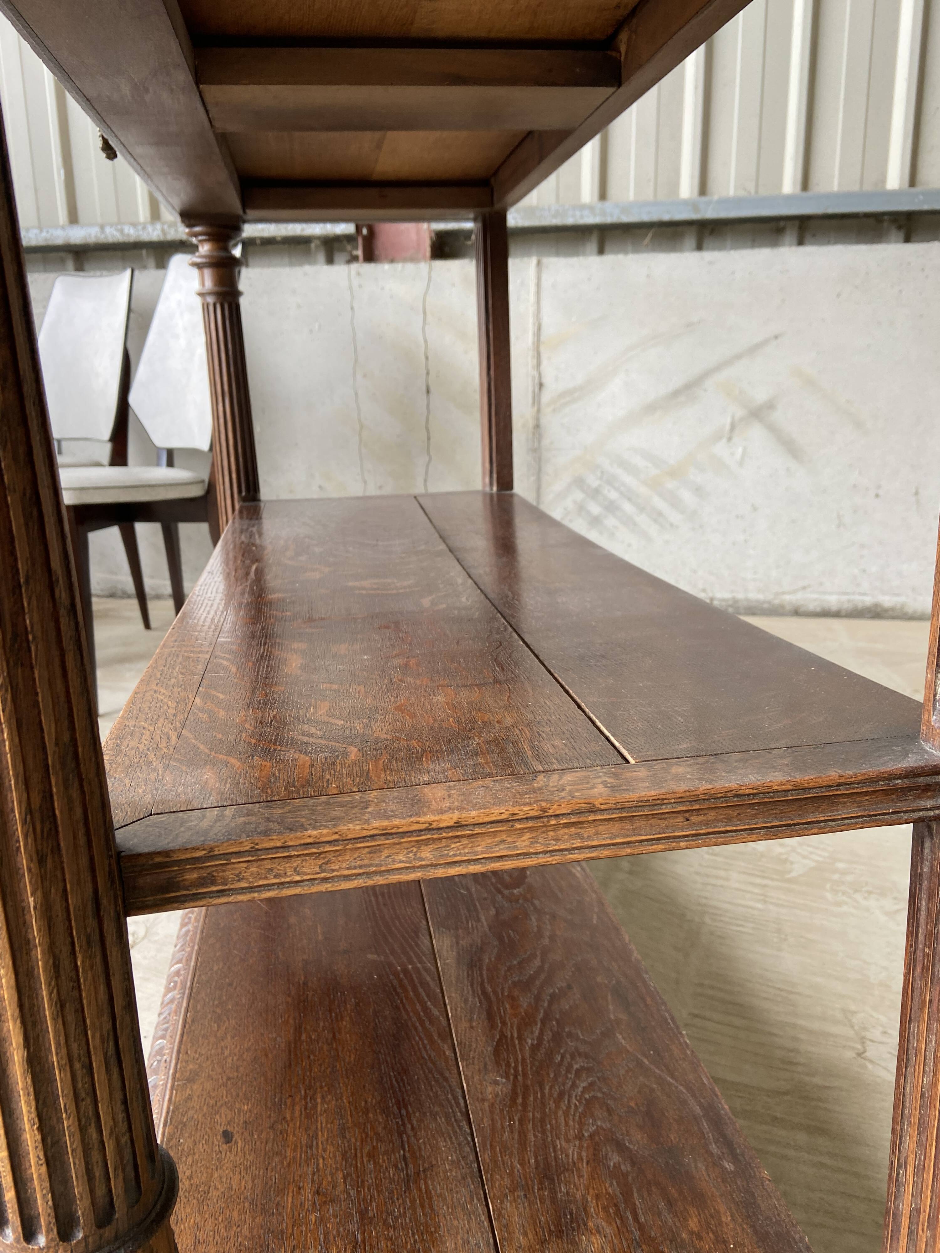 Neo Renaissance sideboard, France chateau Renaissance style Louis XIII carved oak 1880