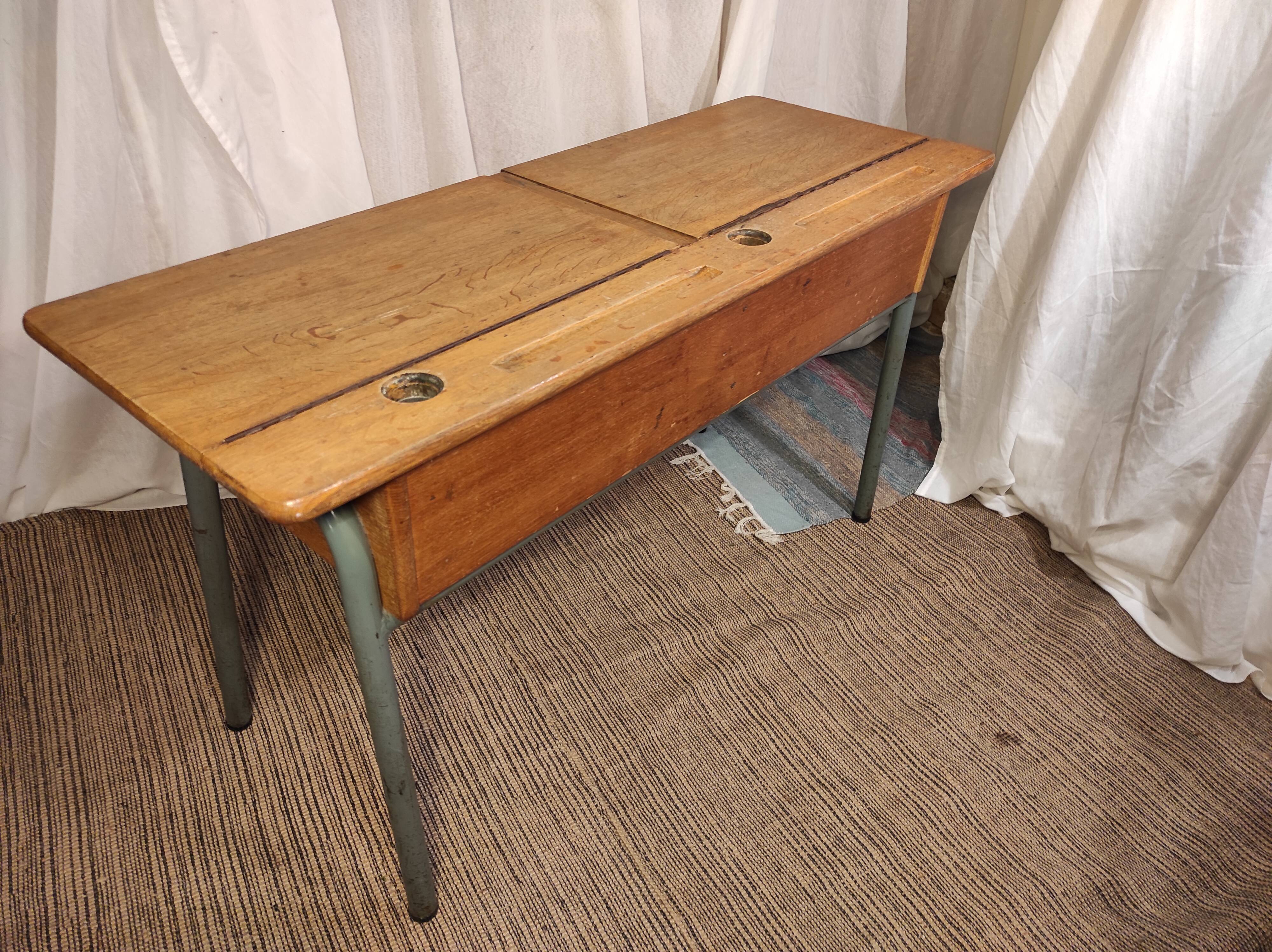 School desk table with locker 1960