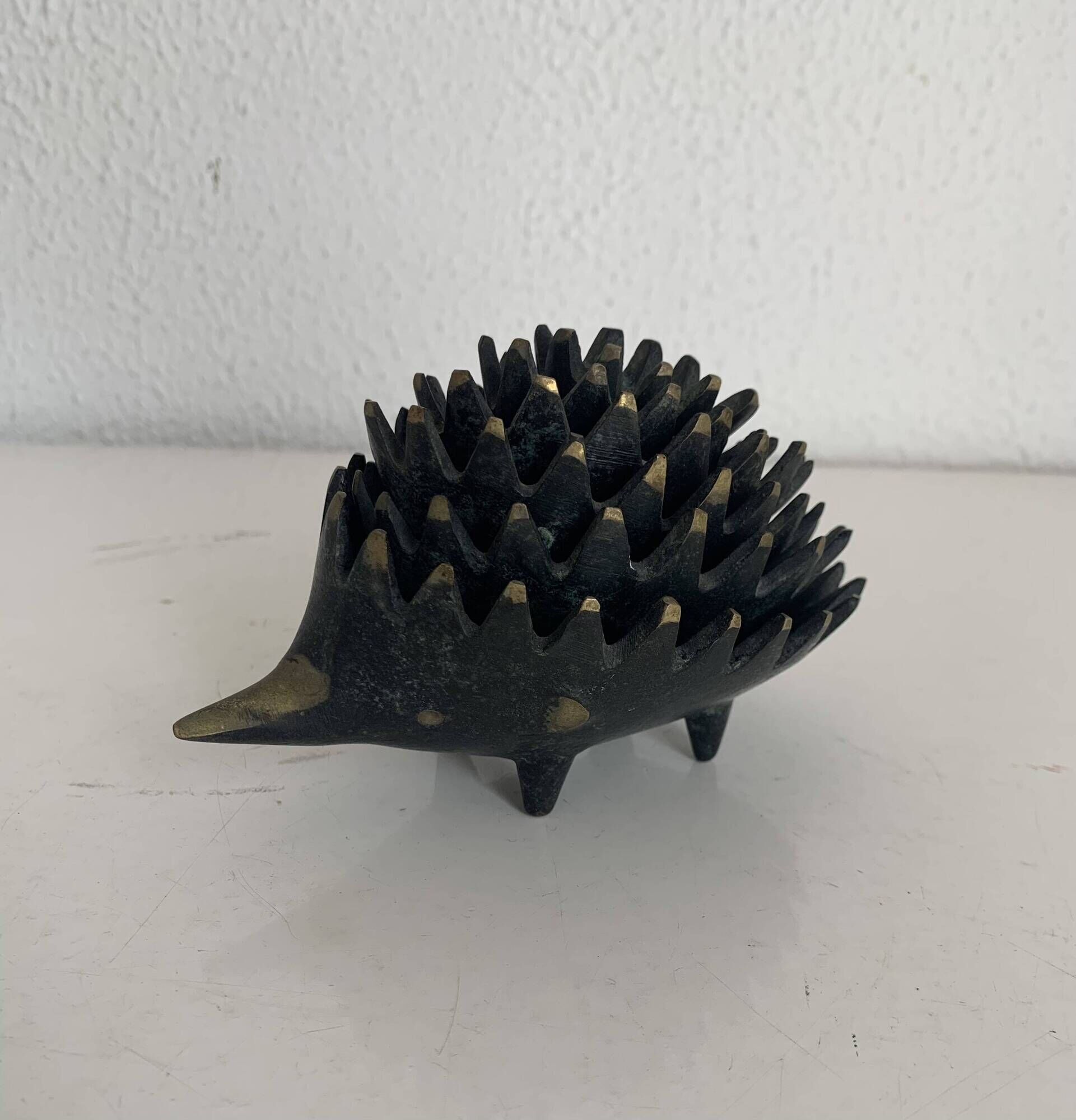 Vintage 1950s hedgehog ashtrays by Walter Bosse for Hertha Baller