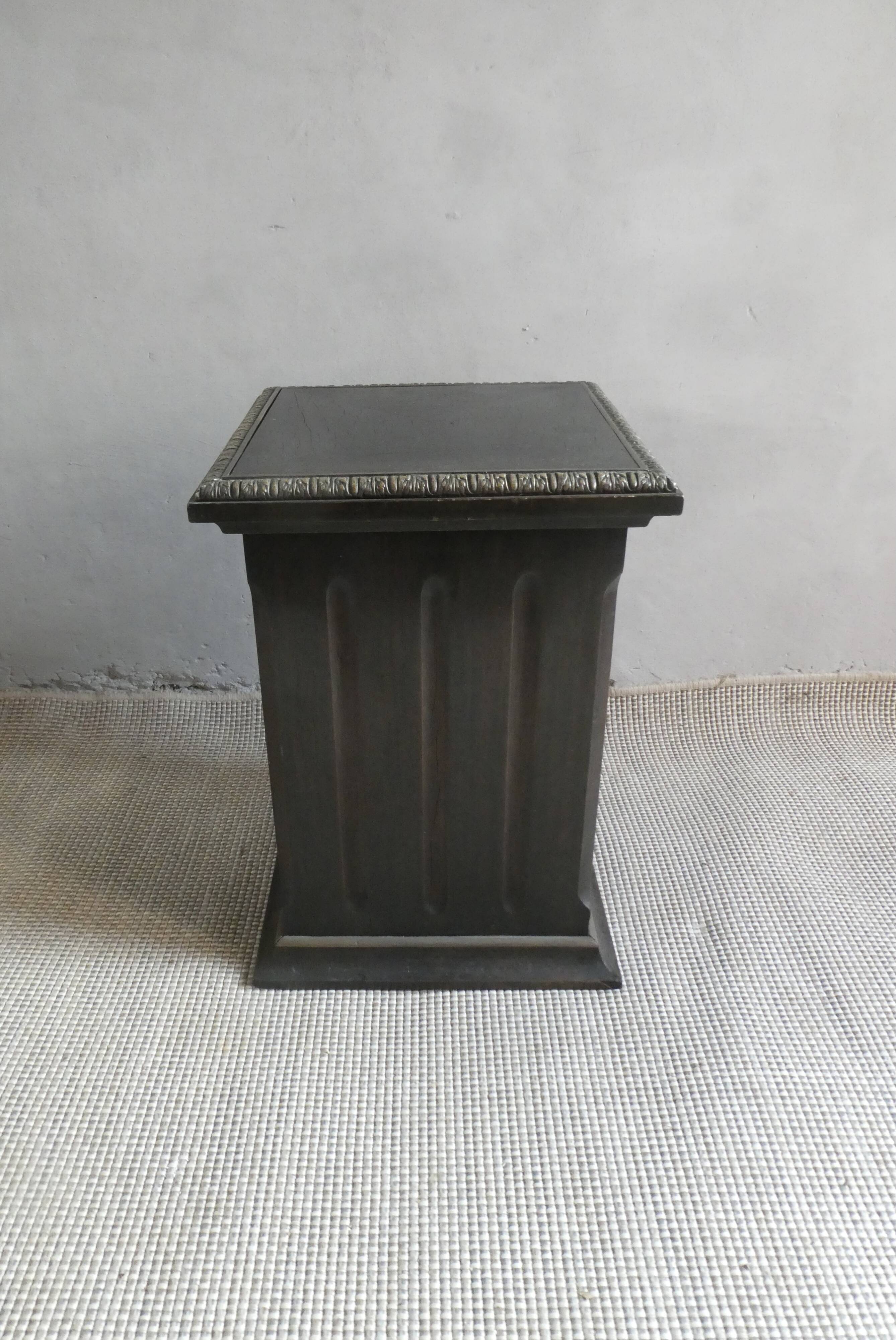 Napoleon III saddle column, blackened wood and bronze, 19th century