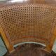 Fauteuil cabriolet très ancien & assise en cuir