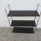 Modular String shelf in chrome and brown metal