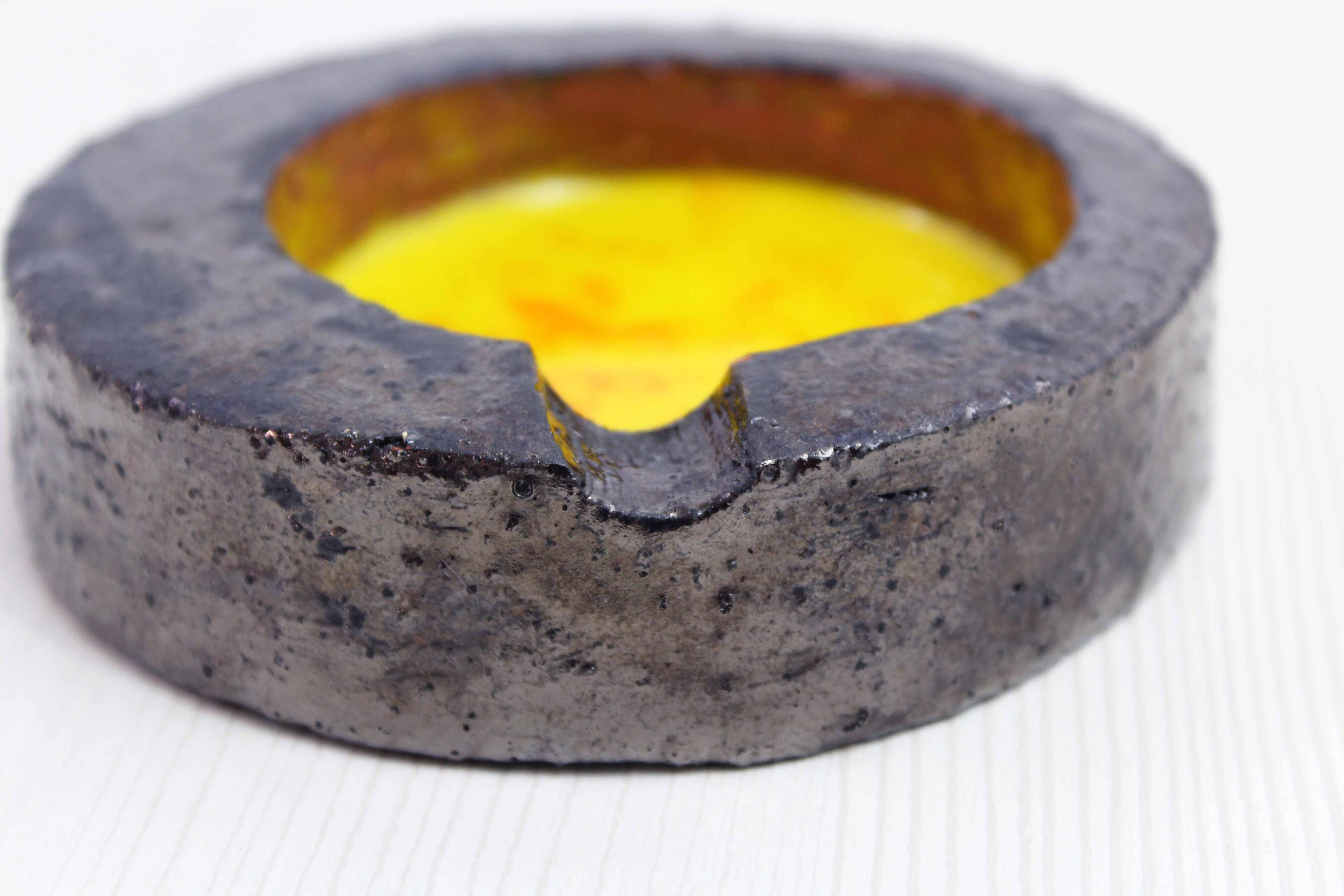 1970 enamelled stoneware ashtray