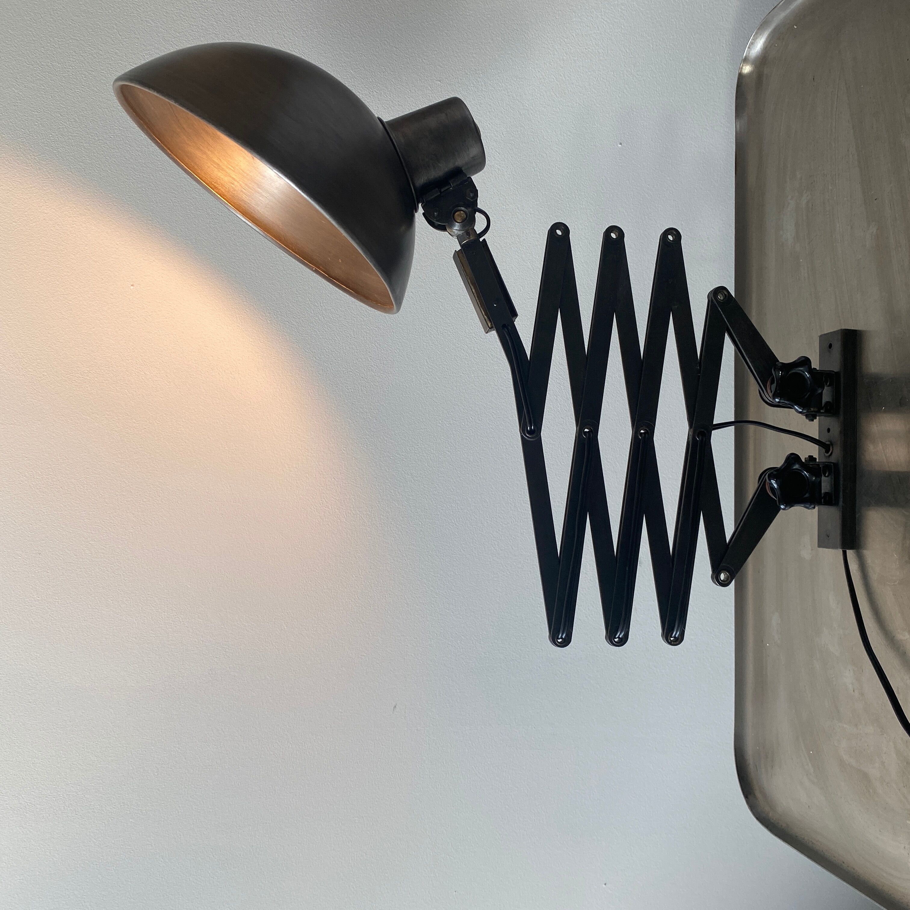 Old industrial accordion lamp