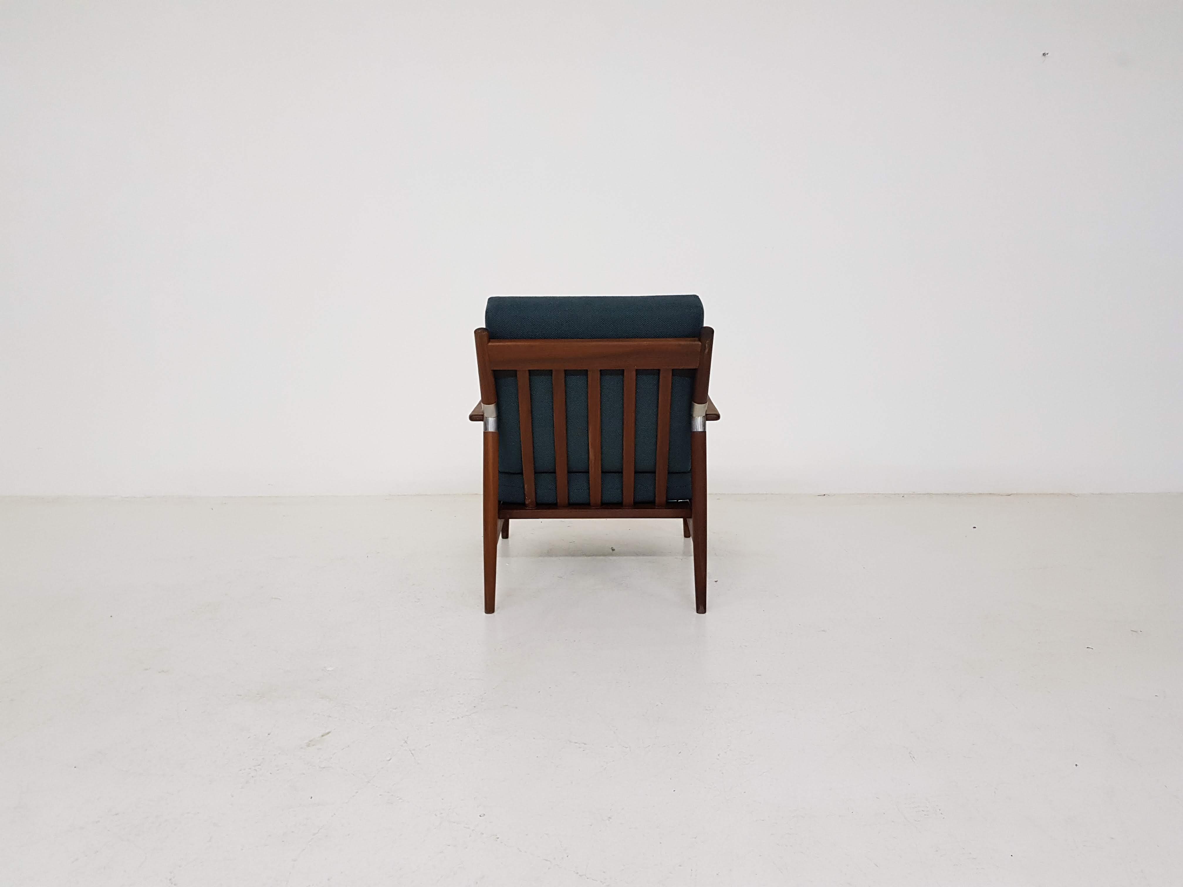 Scandinavian modern, teak lounge chair, Denmark, 1960’s