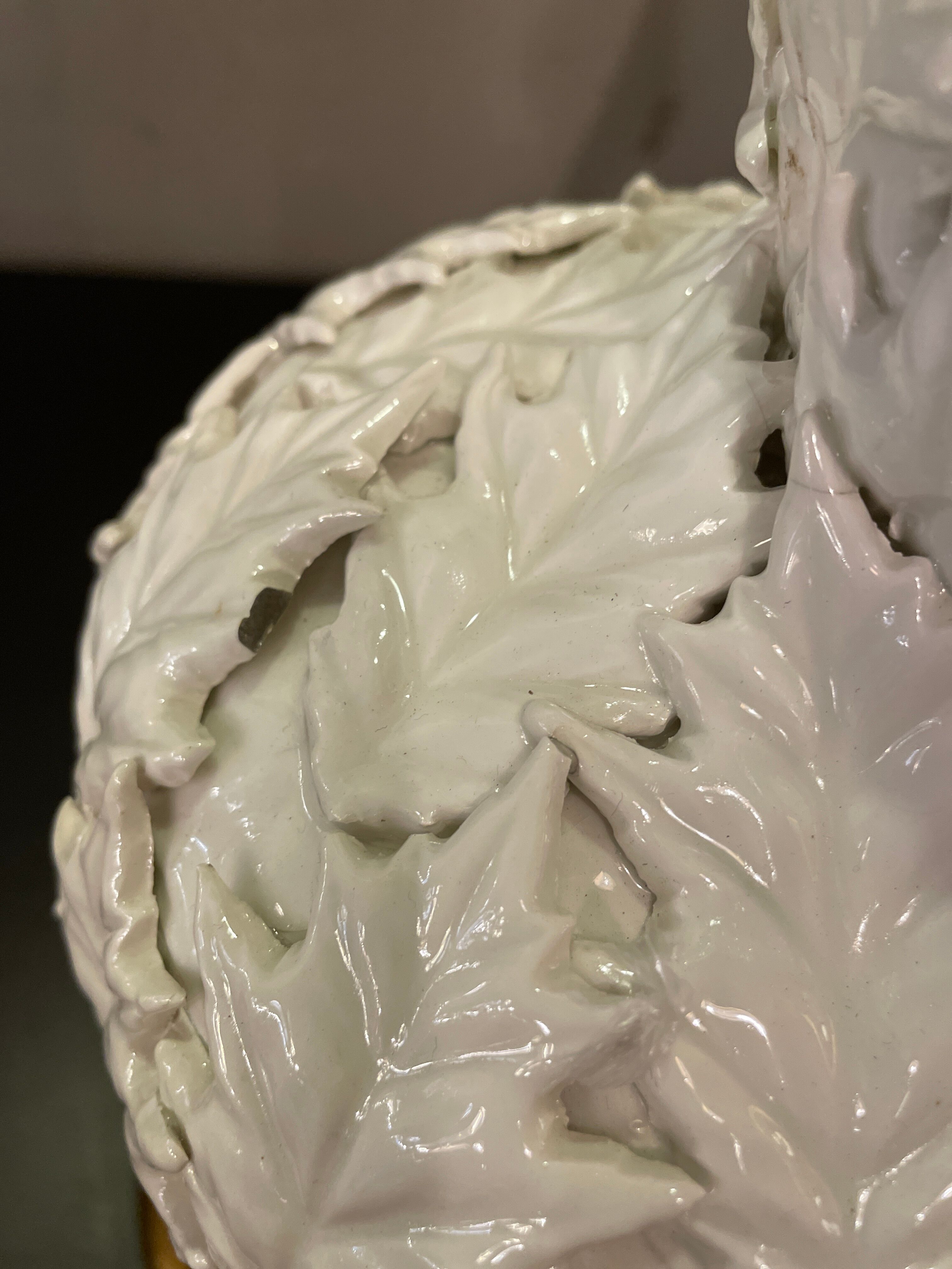 Ceramic lamp base Manises ceramic blanch