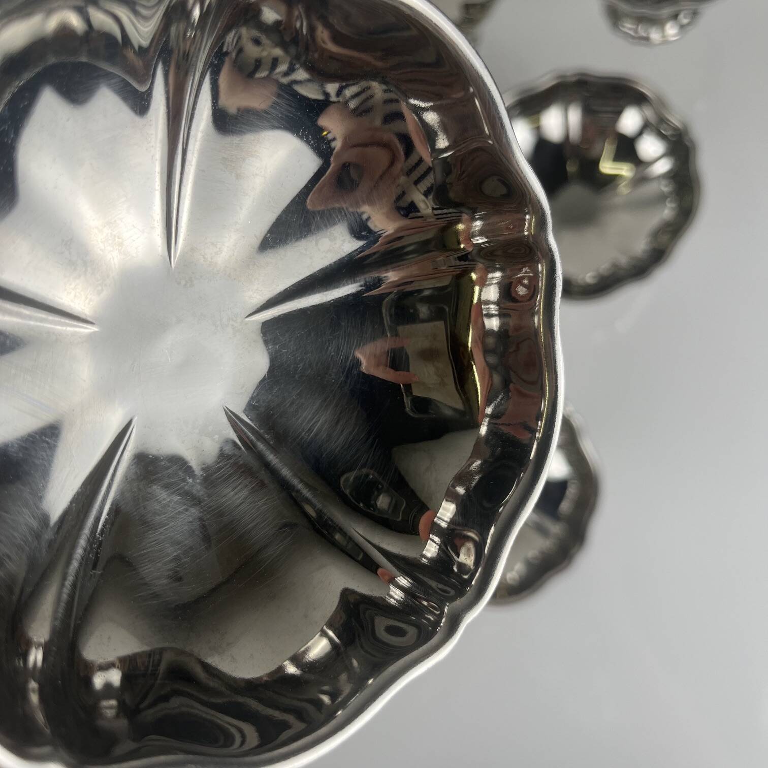Set of 6 metal ice cream bowls, 1970 - Model F