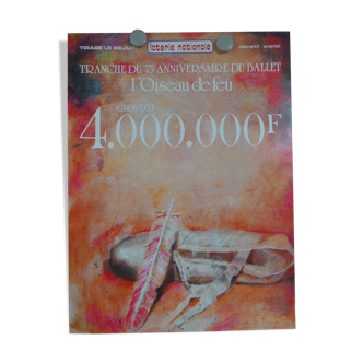 Affiche originale loterie nationale 75 e anniversaire du ballet l'oiseau de feu