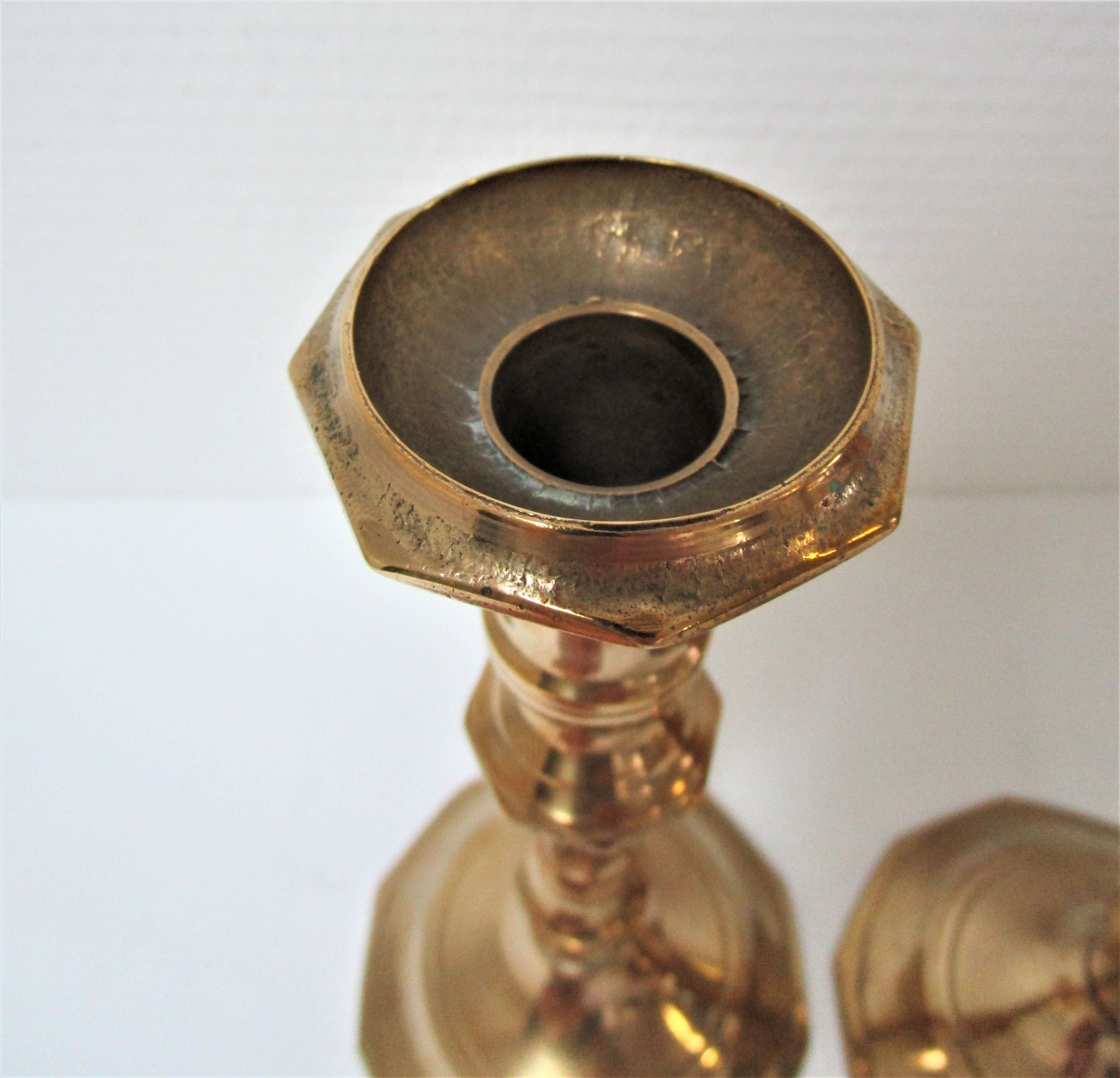Pair of vintage brass candlesticks