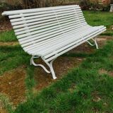 Banc de jardin ancien avec pieds en fer