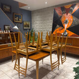 Vintage Scandinavian set – extendable table & 6 chairs