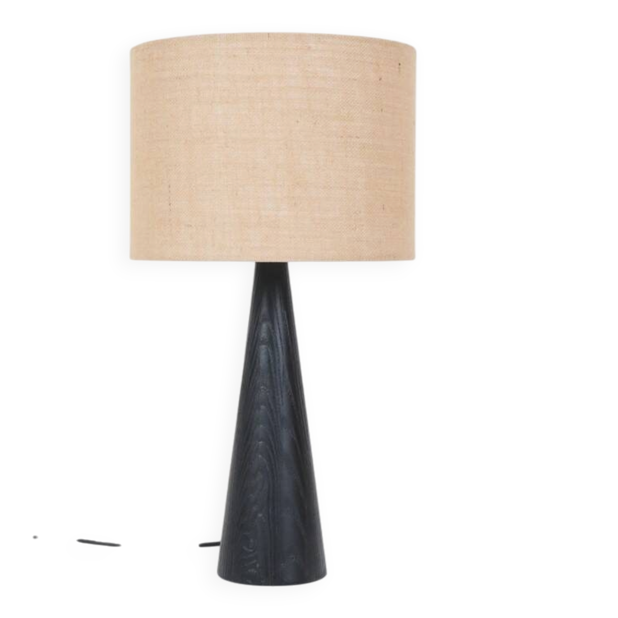 Rare black Theodor Skjøde Knudsen table lamp / Skjern / Mid-century Danish modern design / 1960s / 1970s