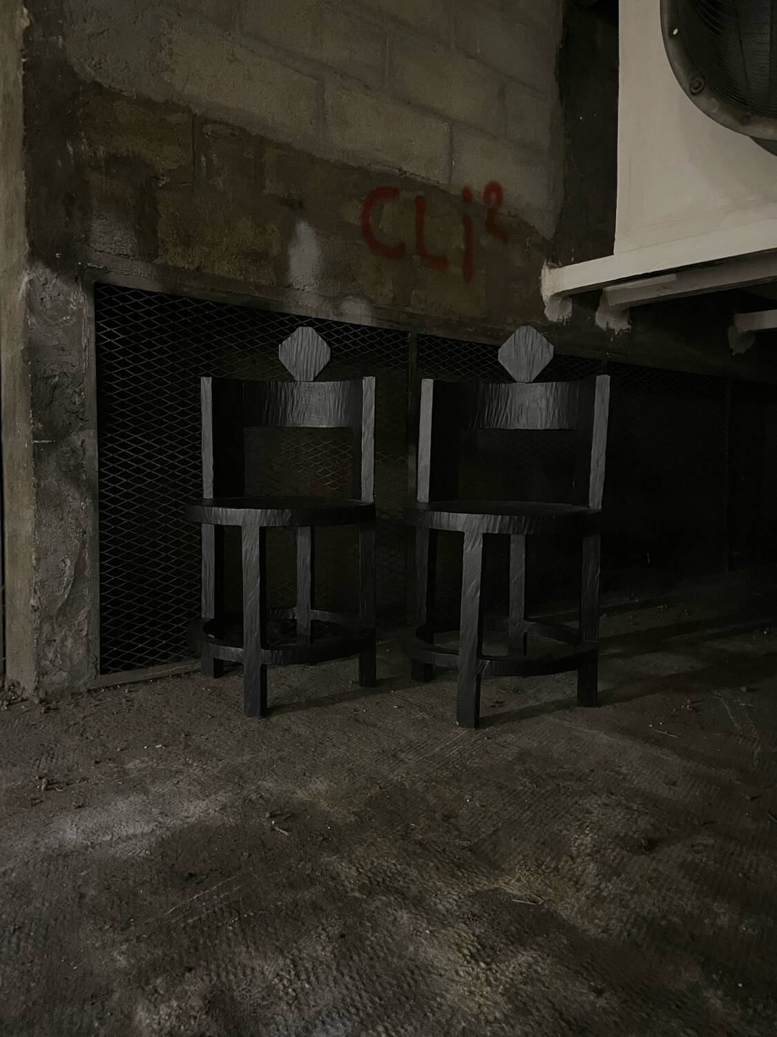 Pair of sculptural Room Studio chairs