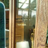 Stained glass window with framing