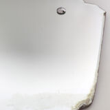 Mirror beveled old decoration flowers 34x25cm